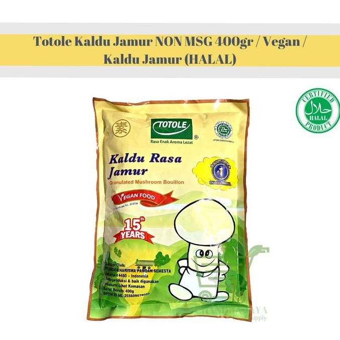 

Terbaru Totole Kaldu Jamur NON MSG 400gr / Vegan / Kaldu Jamur (HALAL) Mushroom Masakan