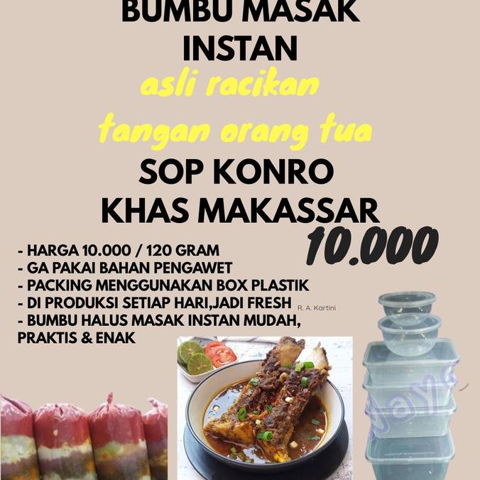 

BUMBU SOP KONRO ASLI MAKASAR - BUMBU MASAK INSTAN MUDAH PRAKTIS ENAK