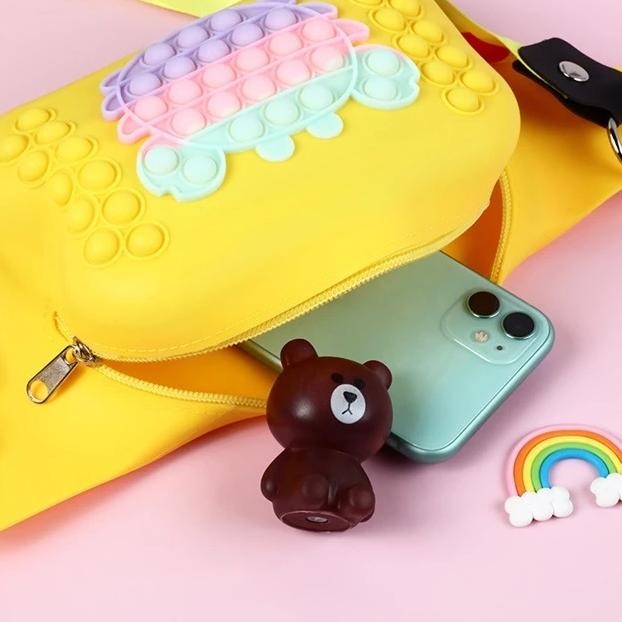 TAS POP IT JUMBO UNICORN TAS ANAK KARAKTER / TAS WAISTBAG POP IT