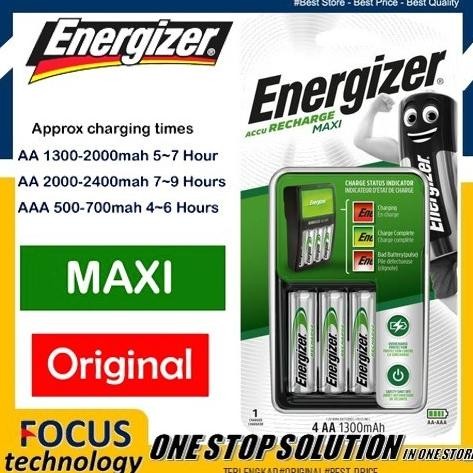 ready Battery / Baterai Alkaline Energizer Rechargeable Maxi AA