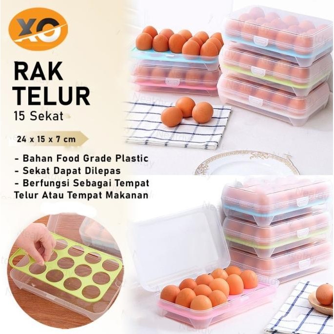 

Terlaris Kotak Telur Tempat Penyimpanan Telur Kapasitas 15 Egg Box Wadah Telor Organizer