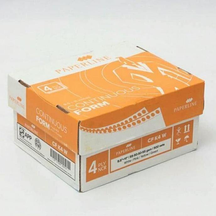 

NEW Paperline Continus Form 4 ply warna Full 9 1/2 x 11 inchi