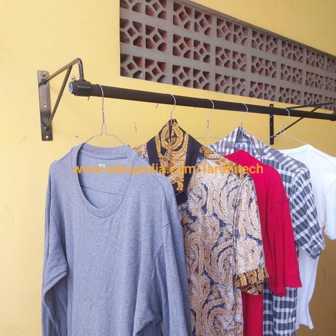 Terlaris Braket Pipa Jemuran, Gantungan Hanger Jemuran Tempel Dinding SALE