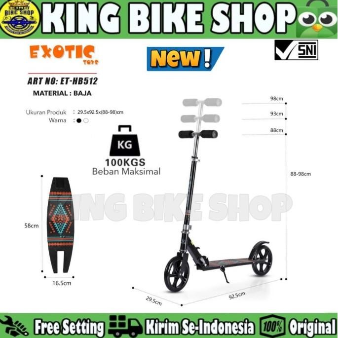 Murah Scooter Et Hb 512 Otoped Manual Anak Dewasa Max 100 Kg
