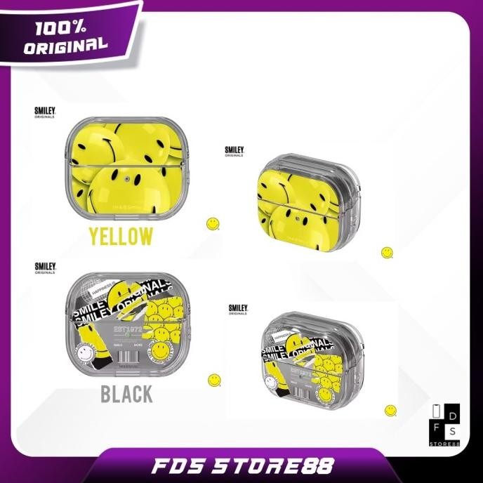 Murah Samsung Galaxy Buds 3 Buds 3 Pro Smiley Yellow Black Clear Cover Original