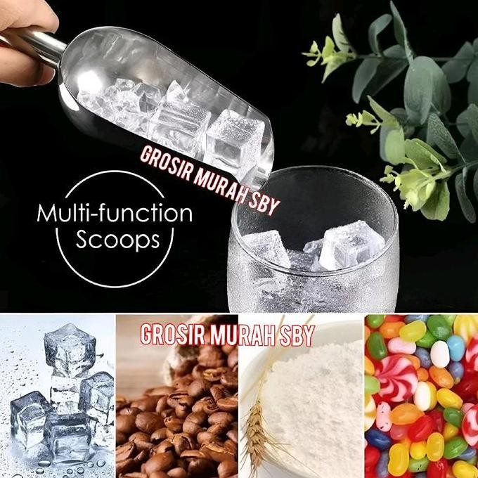 

Terlaris Sendok Scoop Es Batu / Sekop Tepung / Serok Biji Kopi Beras Stainles Steel