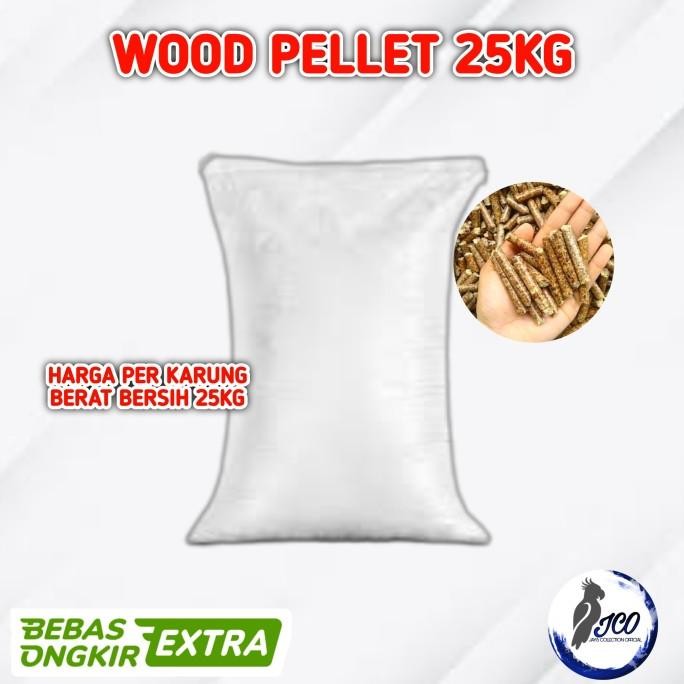 Wood Pellet 25Kg Wood Pellet Karungan Pelet Kayu Kucing Alas Kandang