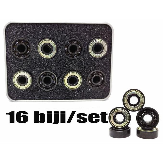 Grosir Bearing Sepatu Roda Keramik Hitam Abec-5 Inlineskate Isi 16 Biji