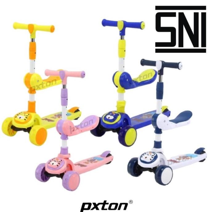 Grosir Pxton - Mainan Anak Skuter Otoped Sepeda Duduk 3 Roda 2In1 M290 Scooter Anak Multifungsi Ada 
