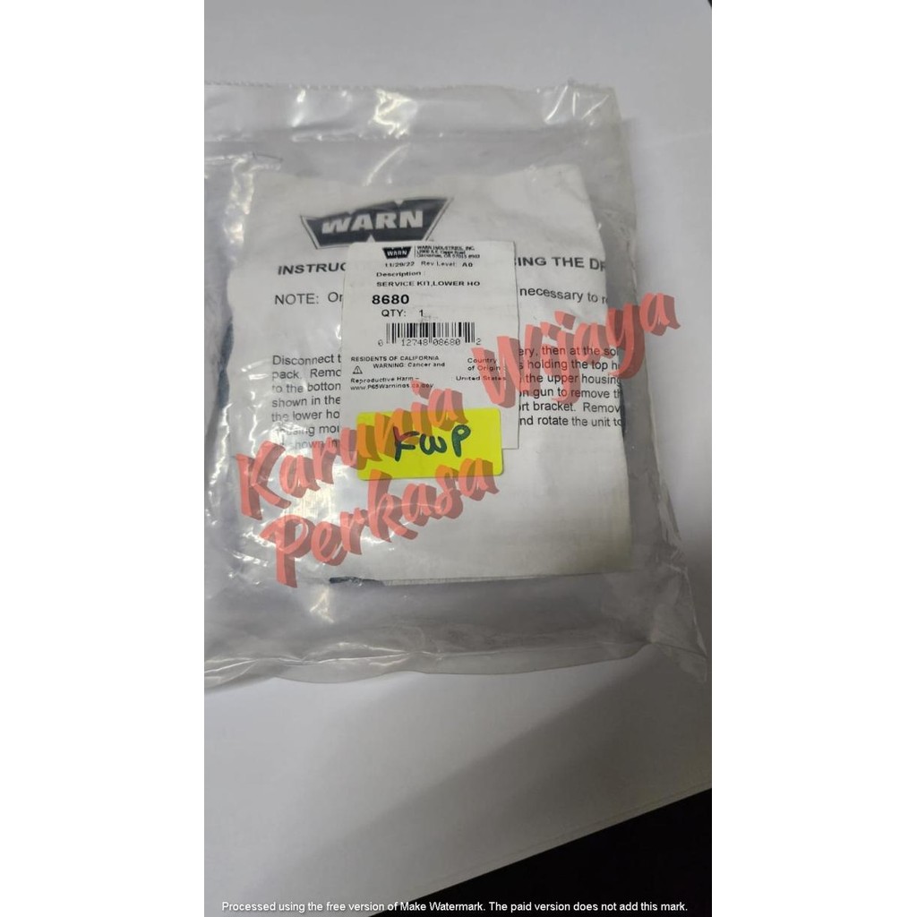 Murah Winch Warn Bushing & Seal Drum Kit