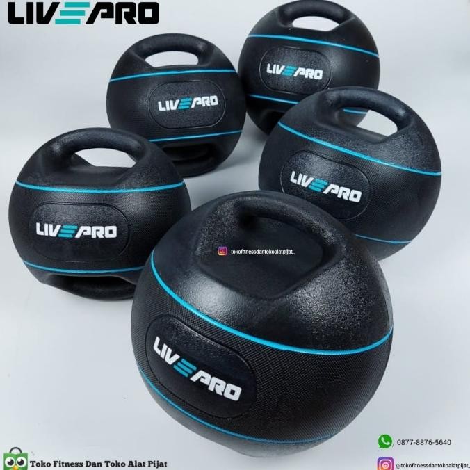 Grosir Livepro Double Grip Medicine Ball Lp8111 / 8Kg