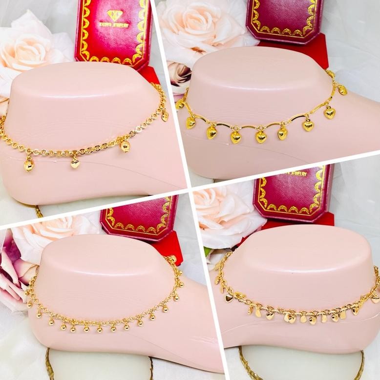 Gelang kaki rumbai india gold yaxiya dewasa