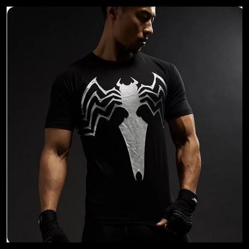 KAOS VENOM FOIL / KAOS GYM PRIA / BAJU OLAHRAGA TRAINING FITNES