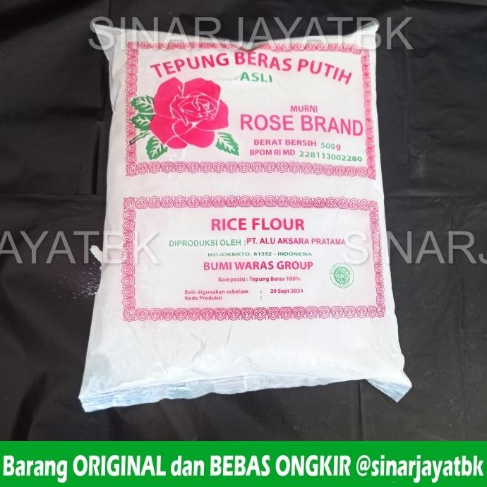 

Terlaris Tepung Beras Putih Rosebrand Biasa 500Gr