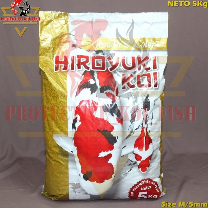 Terlaris Pakan Ikan Koi Import Hiroyuki Kuning - Pelet Koi Tinggi Protein - 5Kg