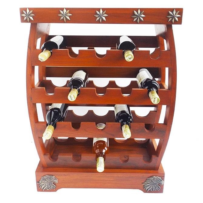 Buruan serbu] 75 cm Teakwood Wine Rack / Rak Wine Arak Minuman Kayu Jati - HWR1516 / Wine Barrel wit