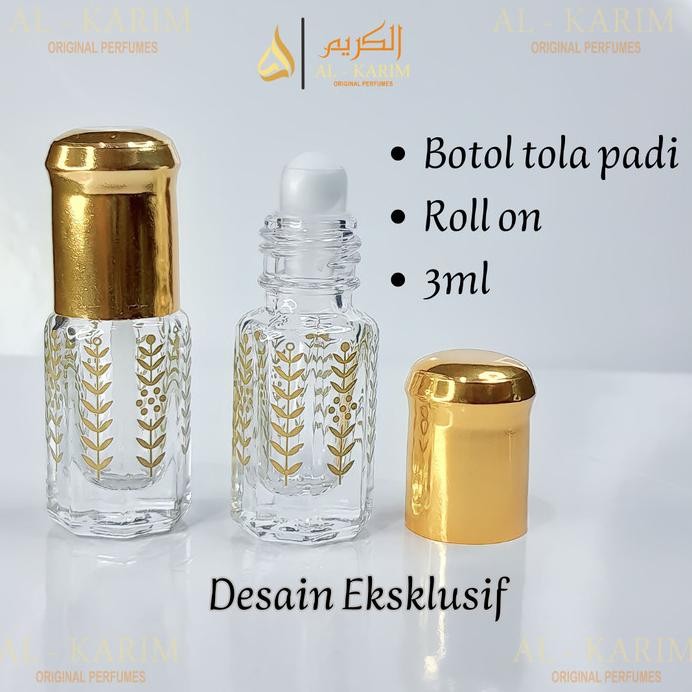 

Terlaris [1 Lusin] Botol Tola Padi 3Ml Roll On Batik Motif Parfum Arab