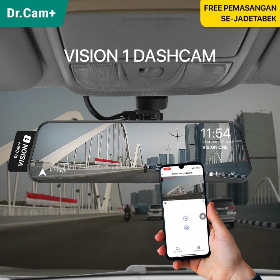 NEW PRODUCT DRCAM+  VISION 1 DASHCAM SPION DVR MOBIL 3K CAMERA WITH WIFI CLEAR NIGHT VISION DVR STOR