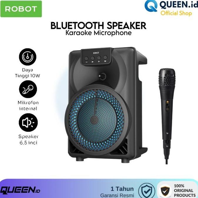 Asli ROBOT RB350 Bluetooth Speaker Karaoke Speaker With Microphone 10W