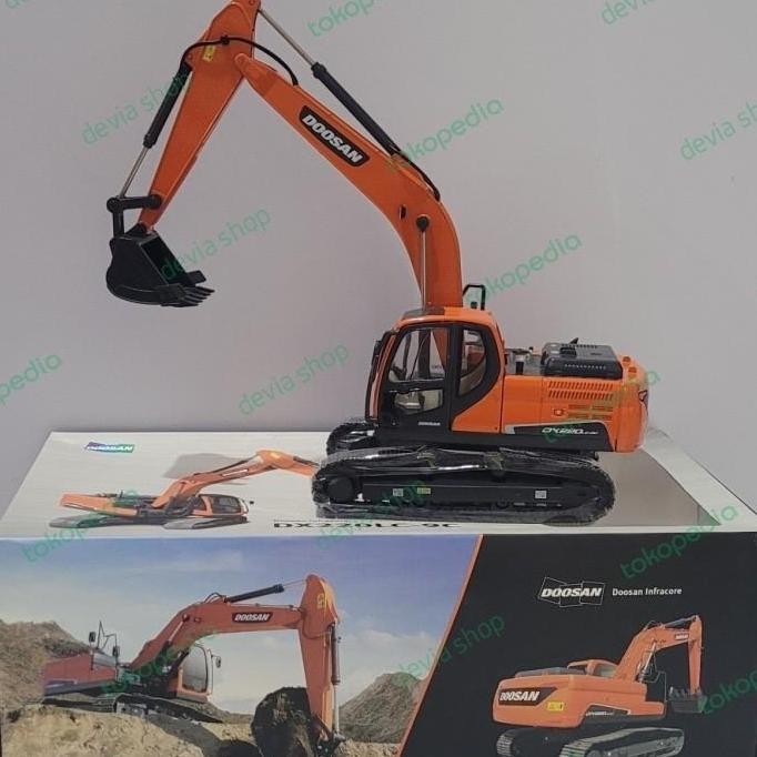 New Miniatur Diecast Alat Berat Excavator Doosan Dh220Lc
