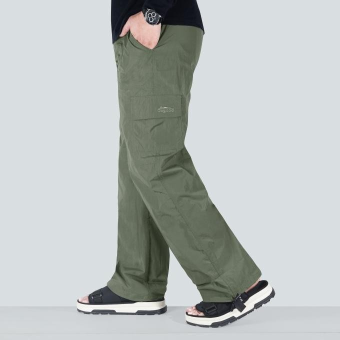 Berkualitas Osgood - Cargo Long Pants Olive - Celana Cargo Panjang Krinkle