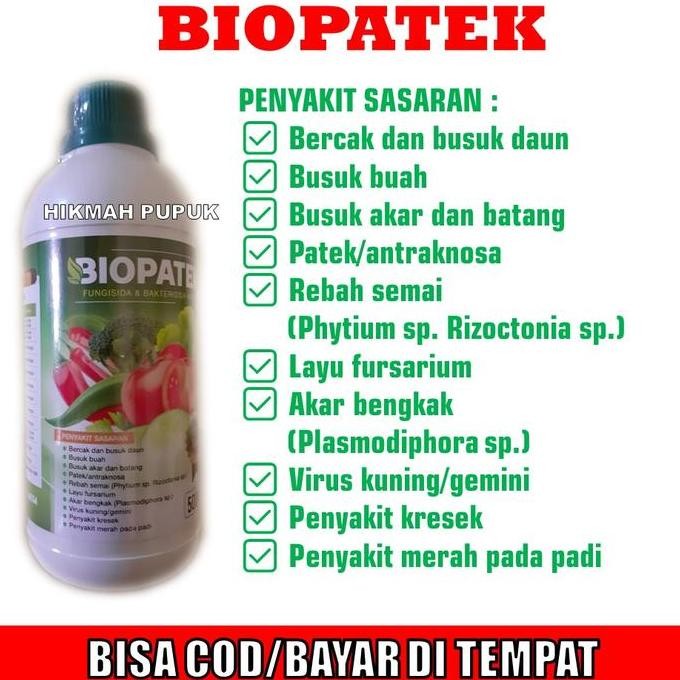 

Terlaris Biopatek 500 Ml Pupuk Mengatasi Penyakit Busuk Leher Padi Di Sawah Paling Ampuh - Fungisida Mengatasi Hama Blast Dan Patah Leher Pada Tanaman Padi - Obat Penyakit Patah Leher Pada Anakan Padi - Pupuk Semprot Mengobati Patah Leher Pada Padi