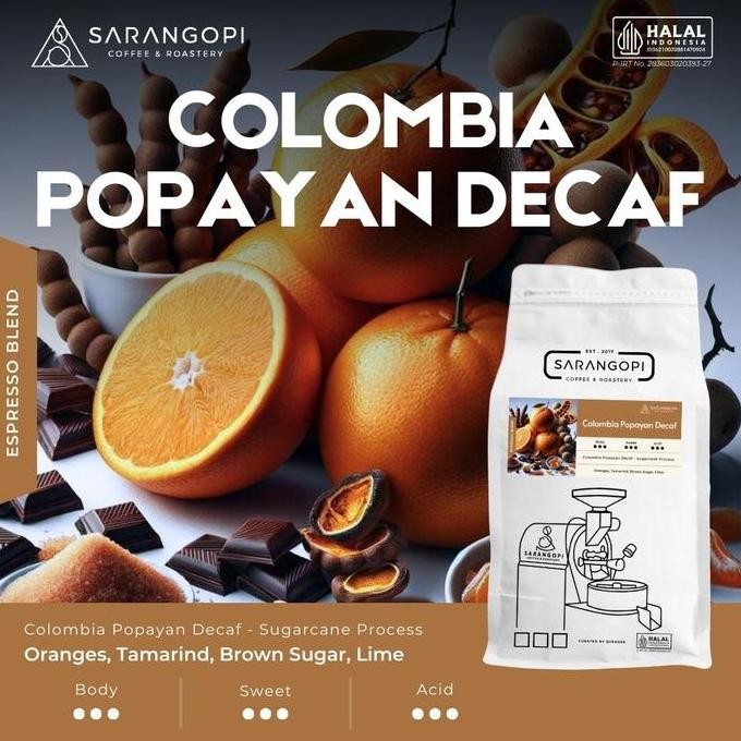 

ready stock Columbia Popayan Decaf Special Coffee Sarangopi Roastery - Kopi Espresso