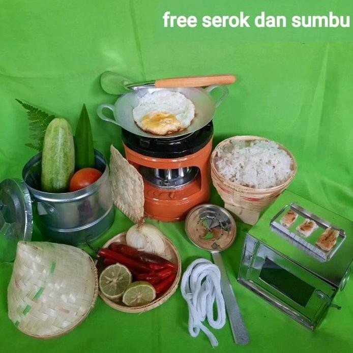 baru  Kitchen Set Mainan Masak Masakan Anak Kompor Mini Bakul Set Dapur Cepot Mainan Edukasi Bisa Ma