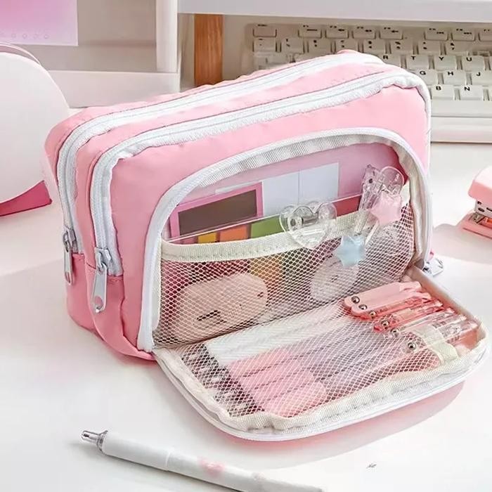 

Toddi Tempat Pensil Besar Multi Layer Pencil Case Compact Organizer Pouch Stationary - Mg-1354