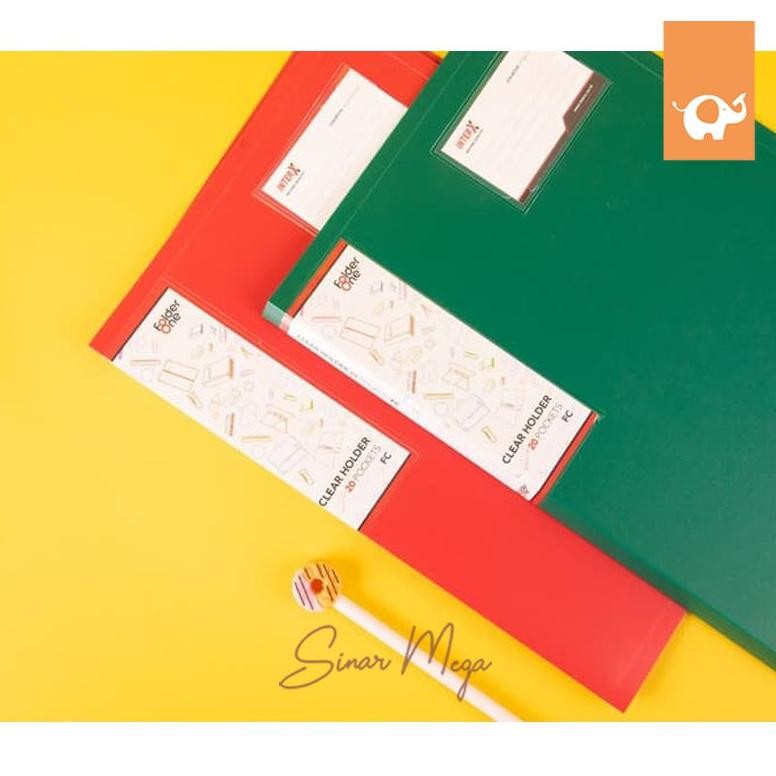

gh-67 Up15 F1 Folder One Clear Holder Isi 20 Pocket Lembar Varian Warna-Warni/ Map plastik Premium Termurah