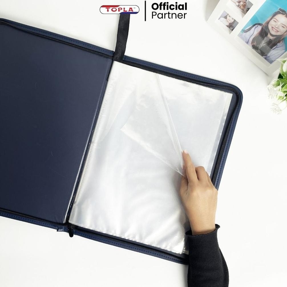 

Special Promo New TOPLA Document Keeper File DK-888 Zipper Kulit F4 - Folder Map 20/40/60 Leather Resleting Sale Premium