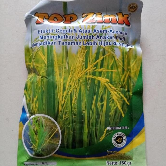 

Terlaris Pupuk Kualitas Super Topzink Penambah Anakan Padi 150Gr