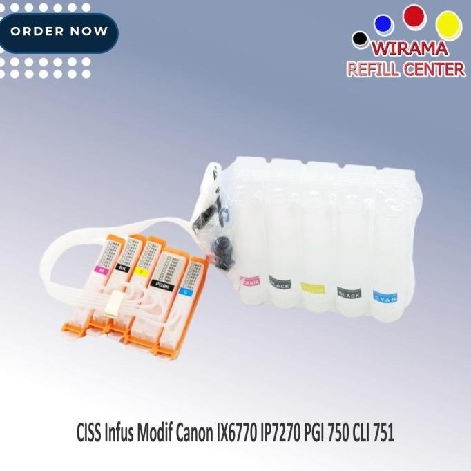NEW CISS Infus Modif Canon IX6770 IP7270 PGI 750 CLI 751
