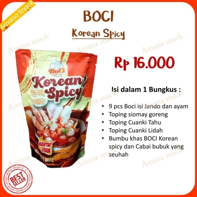 

BOCI Baso aci , Geprek, white curry, korean spicy mantap jiwa toping cuanki lidah tahu sukro cikur empod pedas siomay goreng dan Cuanki boci