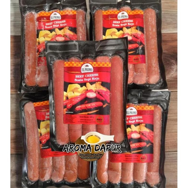 

El Primo Beef Cheese Sosis Sapi Keju Elprimo sosis keju 500 gram/1 Kg