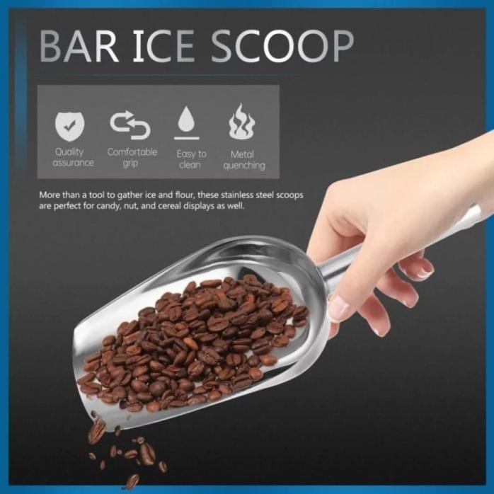 

Terlaris Sendok Serok Es Batu Tepung Beras Stainless Steel Ice Cube Scoop