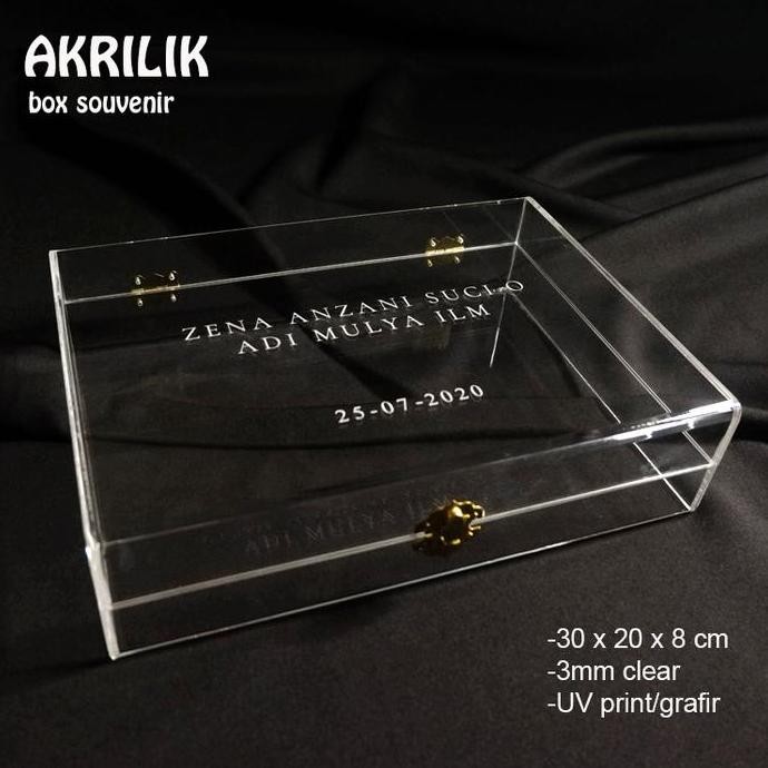

ready !!! Custom Box Souvenir Uk.30x20x10cm 3mm Clear