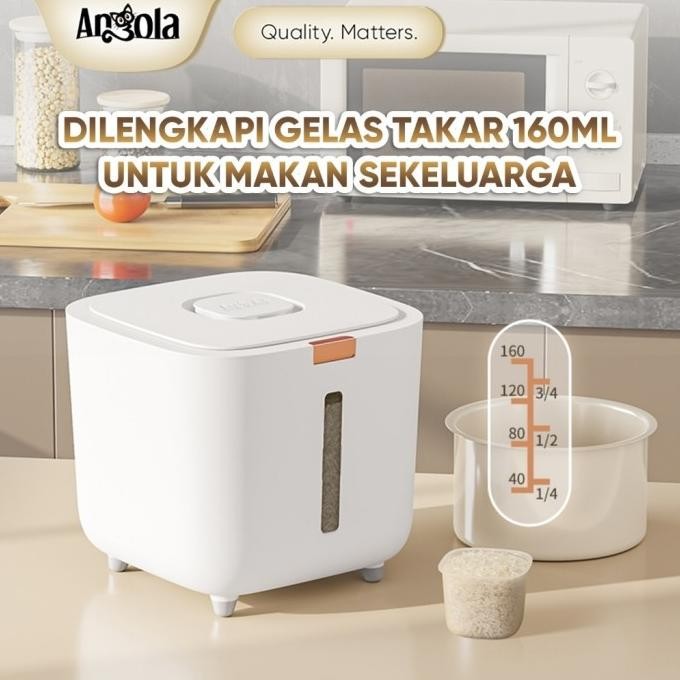 

Terlaris Angola Dispenser Beras Full Tertutup Anti Kutu Debu 5/10/15Kg E03/E04 Tempat Penyimpanan Tepung Serbaguna