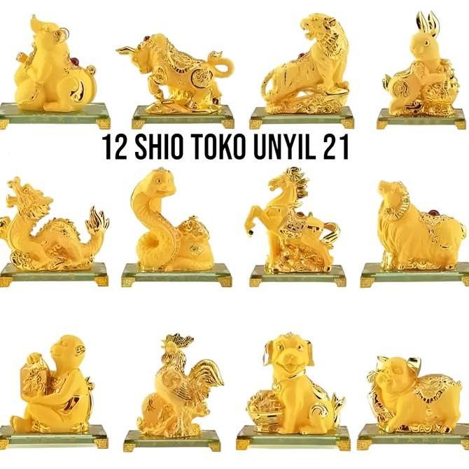 Pajangan 12 Shio / Hiasan Dekorasi Kodok Katak Gigit Uang Koin / Kodok Hoki / Kodok Keberuntungan / 