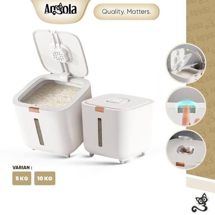 

Terlaris Dijual Murah Angola Dispenser Beras Full Tertutup Anti Kutu Debu 5/10/15Kg E03/E04 Tempat Penyimpanan Tepung Serbaguna