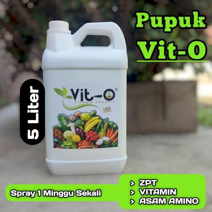 

Terlaris Pupuk Organik Vit-O Kemasan Pabrik 5 Liter Buat Nutrisi Tanaman
