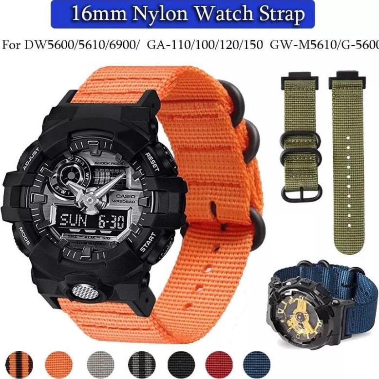 NAMPOL Tali Strap Kanvas Nato Casio G-Shock 16mm Gshock GA110 DW5600 Hybrid