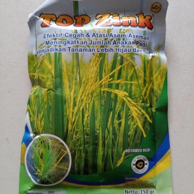 

Terlaris Pupuk Kualitas Super Topzink Penambah Anakan Padi 150Gr