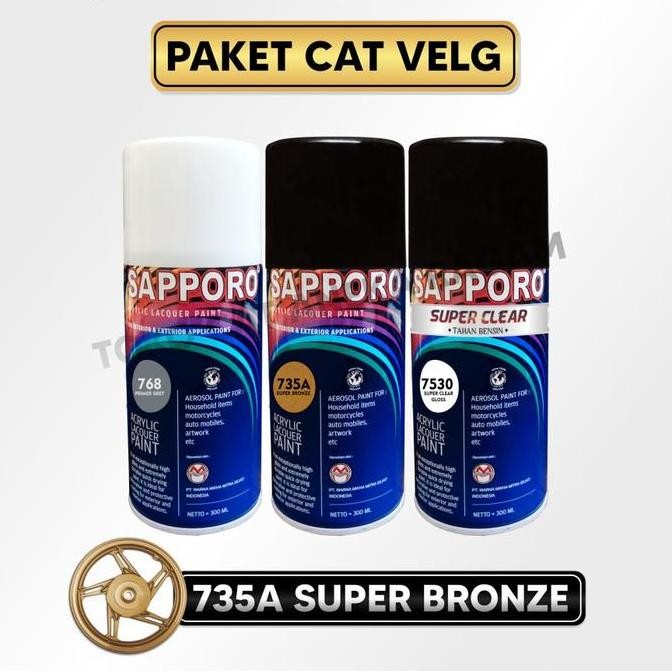 Paket Cat velg Super Bronze Sapporo