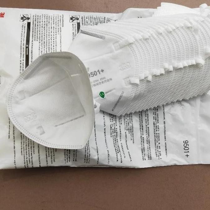 Masker Kn95 N95 3M 9501+ Earloop Masker Medis Original 100% Bag 50 Pcs
