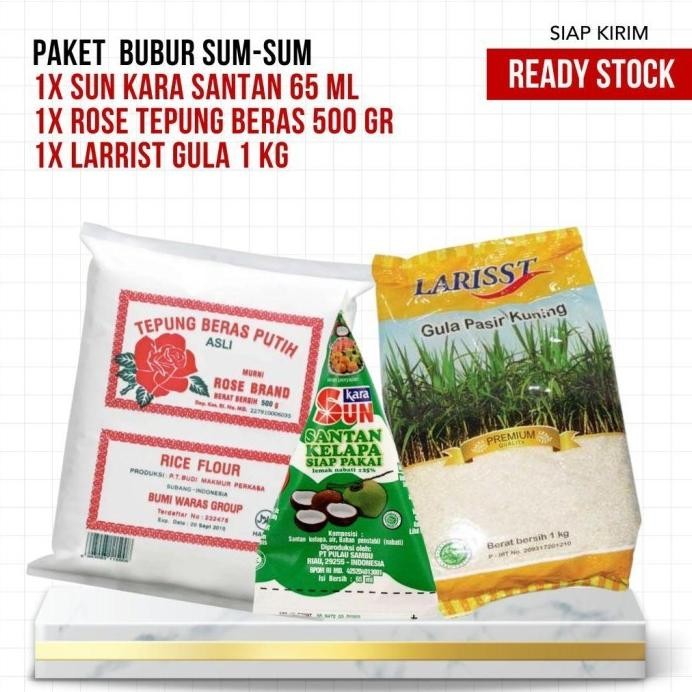 

Terlaris Paket Membuat Bubur Sumsum - Sun Kara Santan + Tepung Beras + Gula