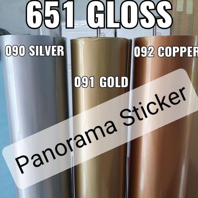 

Sticker Oracal 651 MATT / GLOSS (Warna Silver, Gold, Copper)