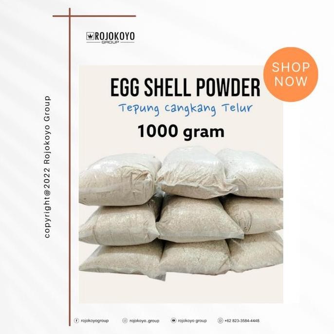 

Terlaris Tepung Cangkang Telur Halus Murni Untuk Campuran Pakan Ternak Ayam Petelur & Bebek 1 Kg