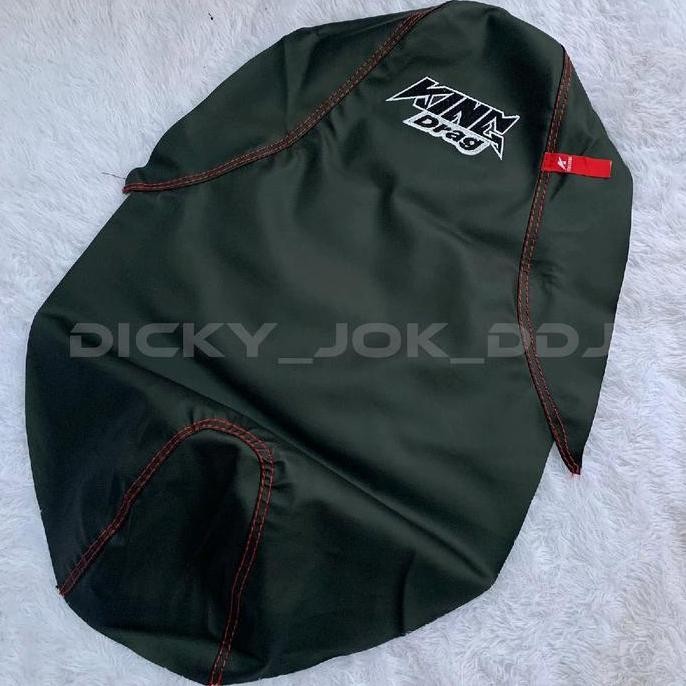 HOT ITEM KULIT JOK LOGO (KING SPEED) VARIASI BORDIR (KING DRAG) BRODIR (PEMASANGAN TUKANG JOK) MOTOR