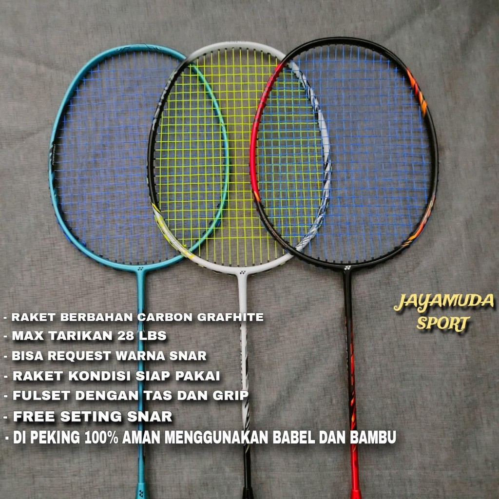 RAKET BADMINTON YONEX CARBONEX 28 LBS GRATIS TAS DAN GRIP